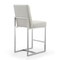 Manhattan Comfort Element 24" Faux Leather Counter Stool in Pearl White and Polished Chrome (Set of 2) 2-CS003-PW - alternate 3